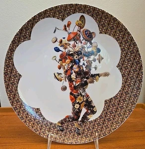 Piatto decorativo ceramica Nick Cave Soundsuit edizione limitata 2009 design Bob Faust - Foto 1 di 5