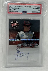 2015 Press Pass Racing - /5 PP Signings #PPS-RB - PSA 10 RYAN BLANEY - POP 1 - Picture 1 of 2