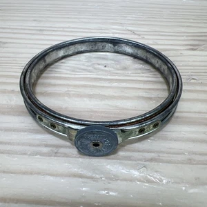 4" Vintage Round Wheel Tension Cork Lined Metal Embroidery Hoop Made in USA - Picture 1 of 11