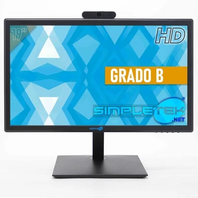 19" Hd Monitor with Webcam Vga Hdmi Audio Multimedia with Speakers P Refurbished - Image 1 of 4