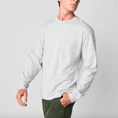 Arizona Mens Boxy Fit Long Sleeve T-Shirt , Grey Size Large NEW 925527 - Image 1 of 3