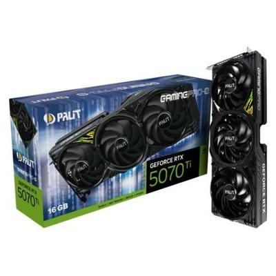 Palit RTX5070 Ti GamingPro-S, PCIe5, 16GB DDR7, HDMI, 3 DP, 2452MHz Clock, RGB L - Image 1 of 4