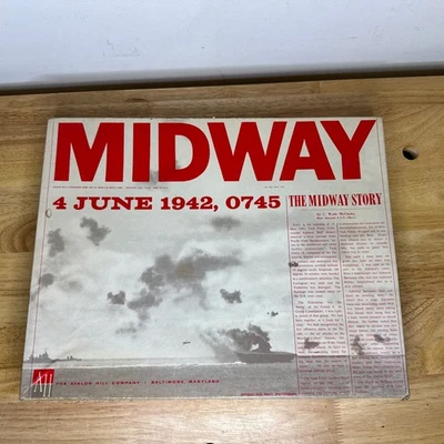 Midway Naval-Air Battle Board Game June 1942 Avalon Hill 1964 Punched Vintage - Image 1 of 4