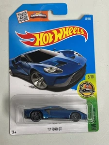 2016 HOT WHEELS '17 FORD GT, BLUE, #3/10 EXOTICS, #73/250 A122 - Picture 1 of 2