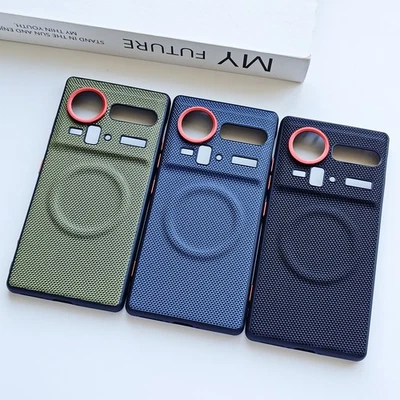 For ZTE nubia Z80 Ultra Luxury Hybrid Armor Leather Business Magnetic Cover Case - Image 1 of 4