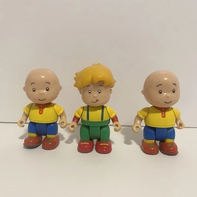 Caillou + Leo PBS Toy Plastic Action Figure Lot 2” 2009 Cake Topper Bundle - Image 1 of 3