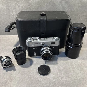 REVUE-3 = FED-3 Messsucher Industar -61 1:2,8/50, Jupiter 12 2.8/35mm wie neu! - Bild 1 von 24