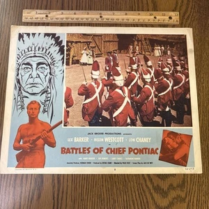Original Vintage Battles of Chief Pontiac Film Lobbykarte Jack Broder Lex Barker - Bild 1 von 8