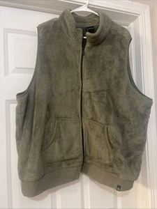Happy Camper By Torrid Size 3 Olive Green Fuzzy Vest With Zipper - Picture 1 of 6