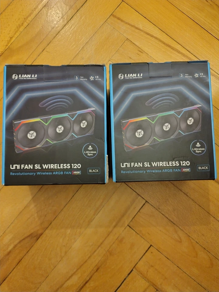 2x Lian Li UNI FAN SL Wireless ARGB PWM Fan, 3-Pack Incl. Controller - 120mm - Bild 1 von 1