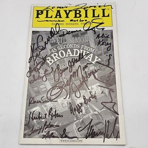 45 SECONDS FROM BROADWAY, PLAYBILL Cast Signed 2001 Rebecca Schull Rhea Seehorn - Picture 1 of 4