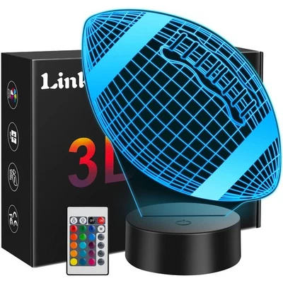 Linkax Fútbol 3D Ilusión Luz Nocturna para Niños, Adolescentes, Niños y Niñas Regalos Foto 1 de 4