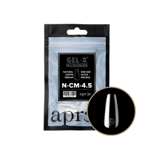 Apres Gel-X Refill Tips Natural Coffin Medium - Size 4.5, 50 pcs. - Picture 1 of 1