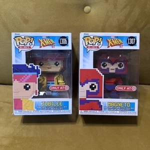 Magneto & Jubilee 1306 1307 Funko Pop! Marvel X-Men ‘97 8-Bit TARGET Exclusive - Picture 1 of 20