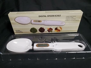 Digital Spoon Scale White Kitchen Food Weight Measuring Precise 500g/0.1g NEW - Picture 1 of 3