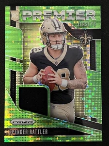2024 Panini Prizm Spencer Rattler Neon Green Pulsar Premier Jerseys PJ-SRR (MEM) - Picture 1 of 2