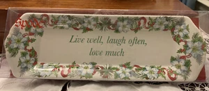Spode 2007 Holidays Live Well, Laugh Often Love Much - 9" Rectangular Tray Dish - Picture 1 of 4