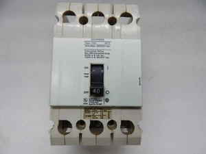 Siemens CQD340 40 Amp 480/277V Circuito de 3 polos Interruptor de carril DIN E090198 3 fases - Imagen 1 de 3