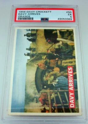 1956 TOPPS DAVY CROCKETT: DAVY ARRIVES, ORANGE #50 PSA EX 5 - Image 1 of 4