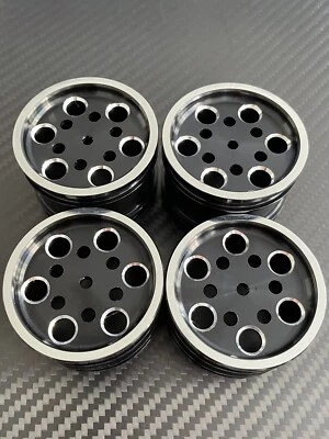 Tamiya Super Hot Shot Super Sabre Big Wig Boomerang Alloy wheels set  Black B - Image 1 of 3