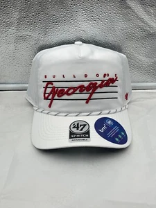 Georgia Bulldogs NCAA '47 Brand White Script Hitch Rope Adjustable Snapback Hat - Picture 1 of 5