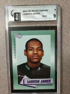 LEBRON JAMES 2002 ROOKIE REVIEW NATIONAL #6 HIGH SCHOOL ROOKIE MINT GAI 9 MINT! - Picture 1 of 2