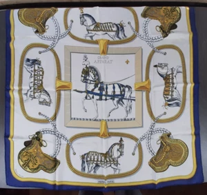 Hermès Paris Halstuch Tuch Seidentuch Grand Apparat 90 x 90 cm Schal - Bild 1 von 3
