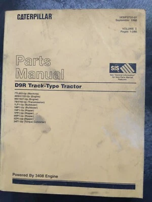 CAT Caterpillar D9R Track-Type Tractor Parts Manual - Image 1 of 4