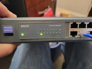 Cisco Linksys SR 216 SR216 16-PORT 10/100 Ethernet Switch - Picture 1 of 8