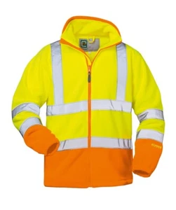 LEO Warnschutzfleecejacke ELYSEE® Gelb/Orange Polarfleece Gr.XL