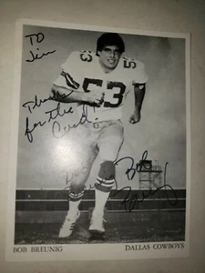 Bob Breunig Dallas Cowboys Hand Signed Photo - Picture 1 of 6