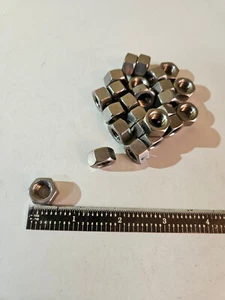 Stainless Steel Hex Nuts 3/8-16 Thread Size 18-8 LOt Of 25 New - Picture 1 of 3