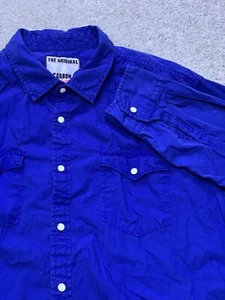Carbon Athletic Pearl Snap Shirt Men's X-large Blue Western Business Casual - Picture 1 of 14