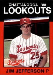 1988 Chattanooga Lookouts Best 19 Jim Jefferson Phoenix Arizona AZ Baseball Card