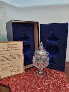 Royal Brierley Crystal Cut Glass Silver Jubilee Lidded Urn Boxed with COA 66/150>