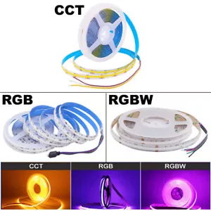 COB LED Streifen CCT RGB + weiße farbwechselnde hohe Dichte flexible Lichter 24 V - Bild 1 von 16