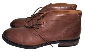 FRYE Para Hombres Talla 9.5 Scott Bowery Chukka Bota Zapato Coñac De Colección Cuero Con Cordones - Imagen 1 de 11