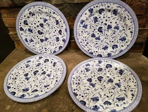 *NEW* Set of 4 Ralph Lauren Macao White Blue Floral Porcelain Salad Plates - Picture 1 of 3