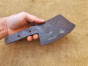 PEQUEÑA MINI CUCHILLA DE CHEF ANTIGUA PICADORA CUCHILLO VINATGE HIERRO FORJADO A MANO - Imagen 1 de 10