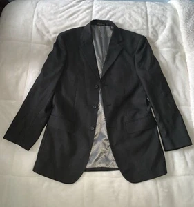 Vintage Vinci Dark Grey Italian Cut & Designed Textured Suit Jacket Men’s 36R - Picture 1 of 5