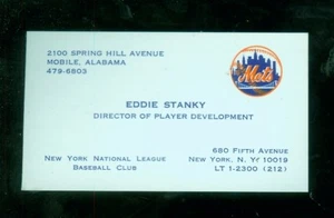 C. 1965 New York Mets full color business card (Eddie Stanky) - Picture 1 of 1