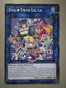 YUGIOH EVIL TWIN LIL-LA (ALT ART) ASIA ENGLISH SLF1-AE087 PARALLEL RARE - Picture 1 of 3