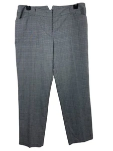 AGB Gray Eggplant Pin Striped Plaid Career Office Straight Leg Dress Pants NWT - Picture 1 of 16