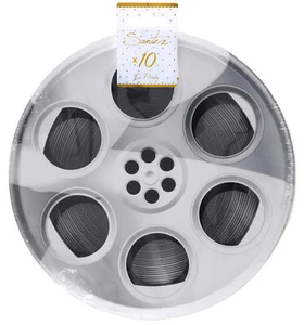Hollywood Cinema Party Plates Movies Cinema Film Clapboard Paper Plates x 10 - Picture 1 of 6
