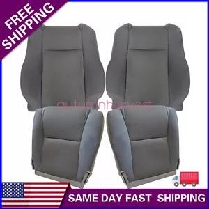 For 2009-2015 Toyota Tacoma Driver Passenger Bottom Top Cloth Seat Cover Gray - Picture 1 of 91