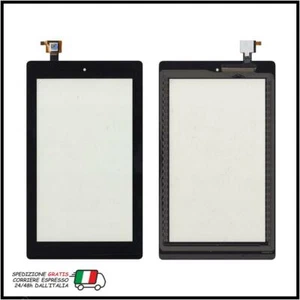 VETRO TOUCH SCREEN AMAZON KINDLE FIRE HD7 HD 7 2017 SR043KL ZVLU739 NERO - Foto 1 di 3
