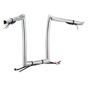 Manillar precableado de 14" para Harley Dyna Blackline Softail Sportster 2012-up - Imagen 1 de 20