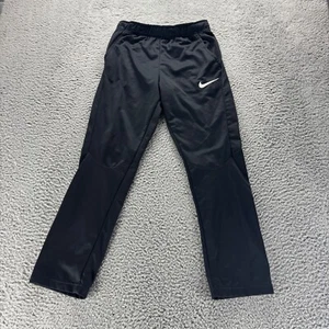 Nike Track Pants Boys XL Black Polyester Fleece Straight Fit Spandex Waist - Picture 1 of 10