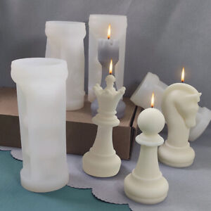 Silicone Handmade Chess Candle Moulds DIY Soap Making Mold Baking Utensils Tools