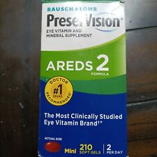 PreserVision AREDS 2 Formula 210 Soft Gels Eye Vitamins Exp  8/24